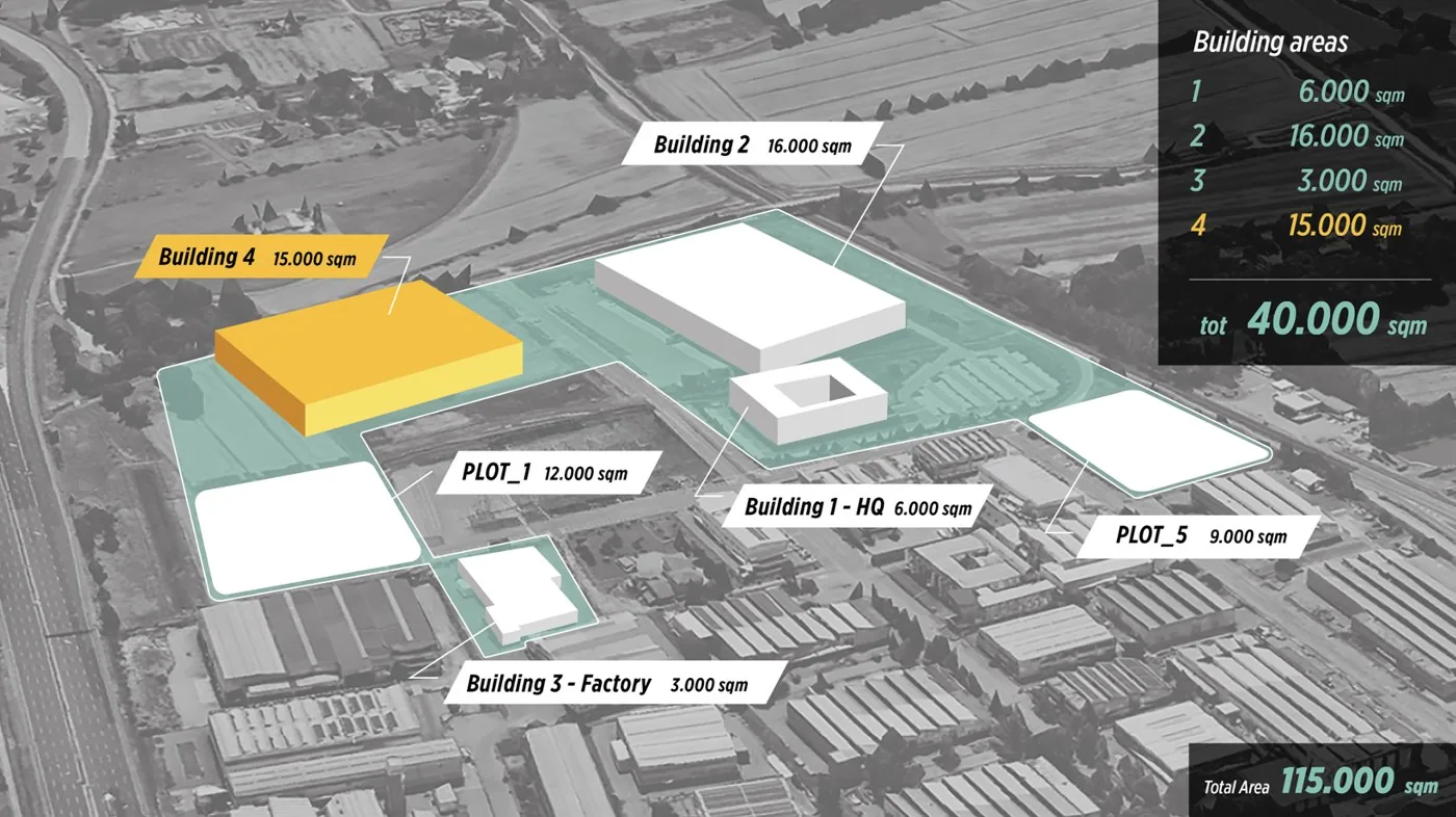 Masterplan Macron Campus Bologna — 115.000 m² Gesamtfläche